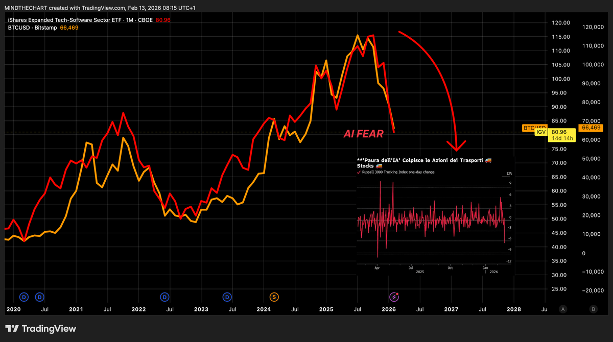 AI Fear 🚨 contagia il mercato! Siamo a livelli estremi per un rimbalzo? Crypto, Stocks, Metalli?
