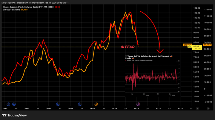 AI Fear 🚨 contagia il mercato! Siamo a livelli estremi per un rimbalzo? Crypto, Stocks, Metalli?